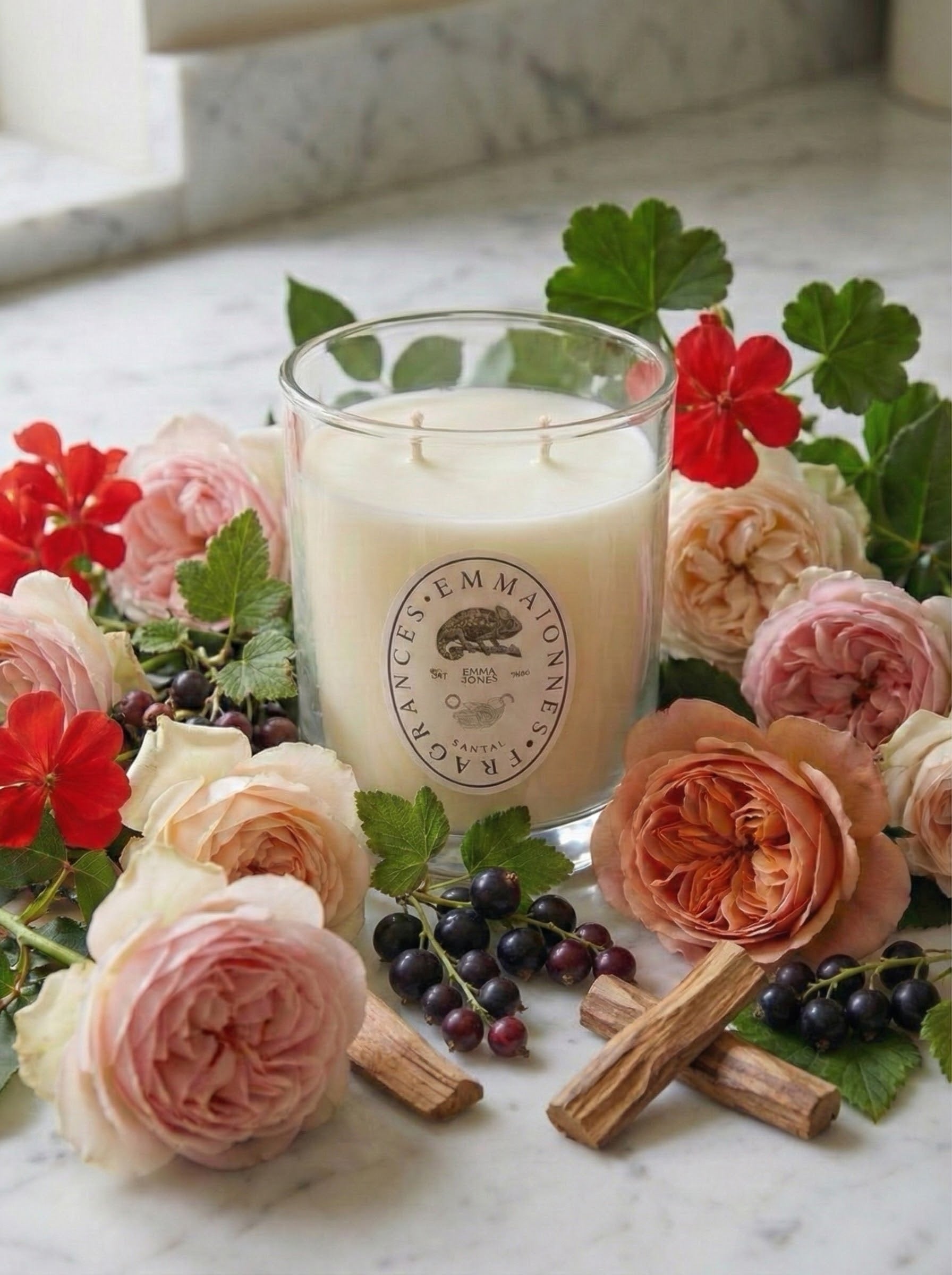 Fruity Floral Candle Santal For Home